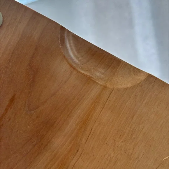 Vintage Mid Century Modern Wheat Design Serving Tray with Turquoise Tile - Picture 10 of 13